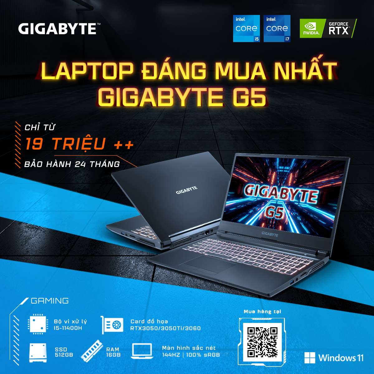Chương trình khuyến mại giảm giá sốc laptop Gigabyte