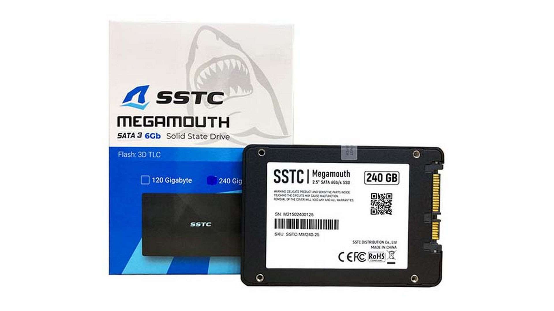 Ổ Cứng SSD 240GB SSTC Megamouth 2.5 inch SATA3 (Đọc 540MB/s - Ghi 460MB/s) - (SSTC-MM240-25)