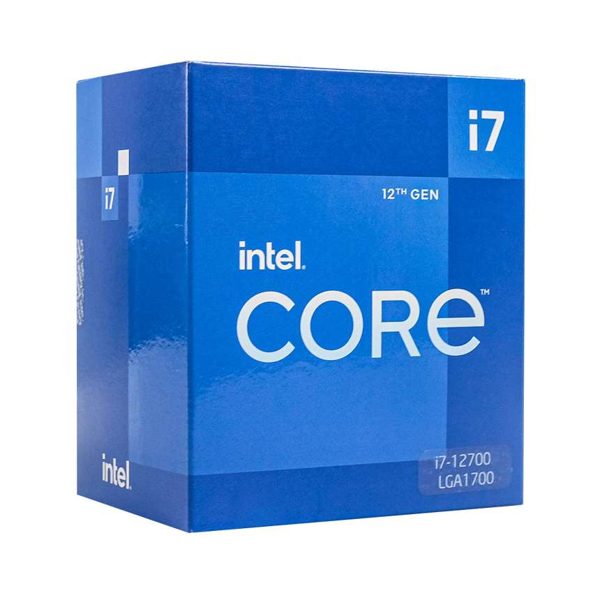CPU Intel Core i7-12700 (3.6GHz turbo up to 4.9Ghz, 12 nhân 20 luồng, 25MB Cache, 65W) - Socket Intel LGA 1700