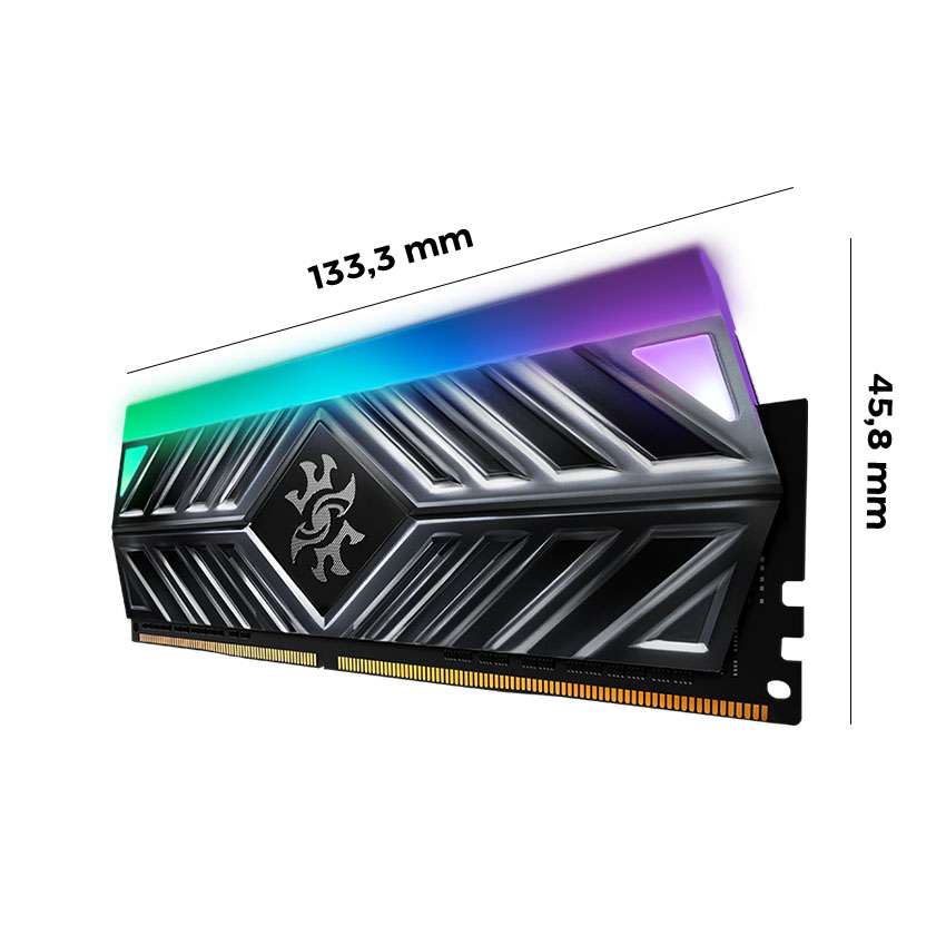 RAM DESKTOP ADATA XPG SPECTRIX D41 RGB GREY (AX4U30008G16A-DT41) 16GB (2X8GB) 3000MHZ