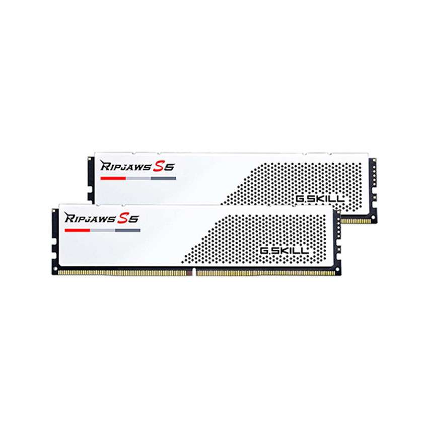 RAM DESKTOP GSKILL RIPJAWS S5 WHITE (F5-5600J4040C16GX2-RS5W) 32GB (2X16B) DDR5 5600MHZ 
